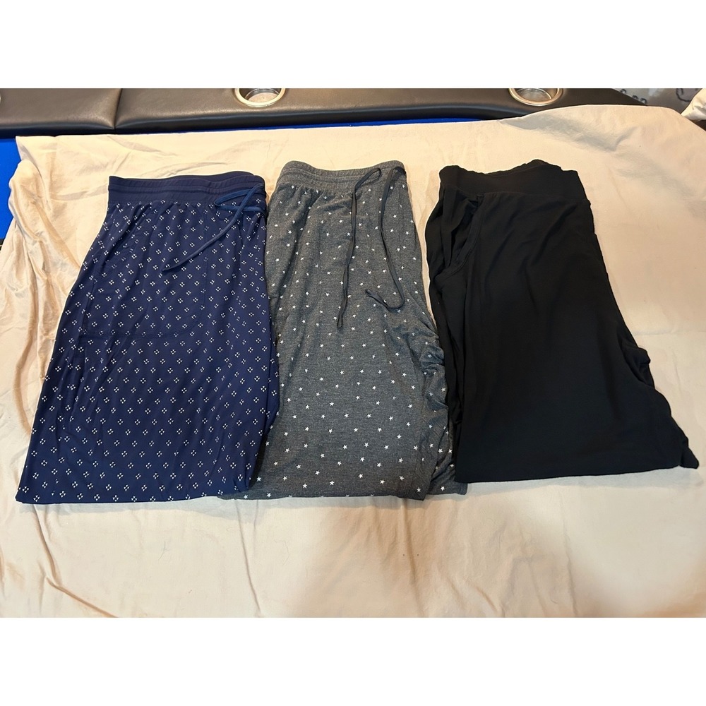 Love by Gap Pajama Lounge Pants Lot of 3 Size XL Polka Dots Drawstrings